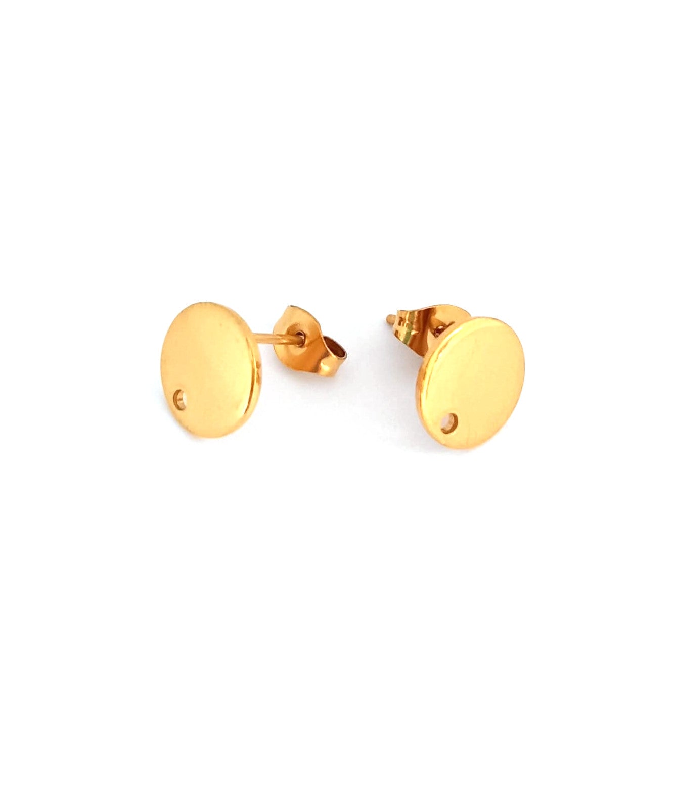 Clous d'oreilles ronds acier inox 304 - 10 mm x1 paire
