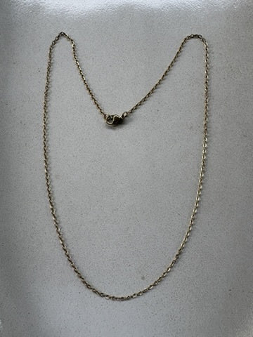 perlesetcreationbijoux - collier maille forçat en acier inoxydable doré 45 cm