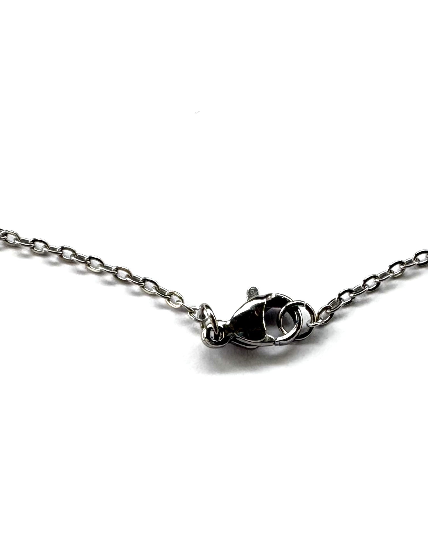 perlesetcreationbijoux - collier maille ovale en acier inoxydable argenté de 45 cm