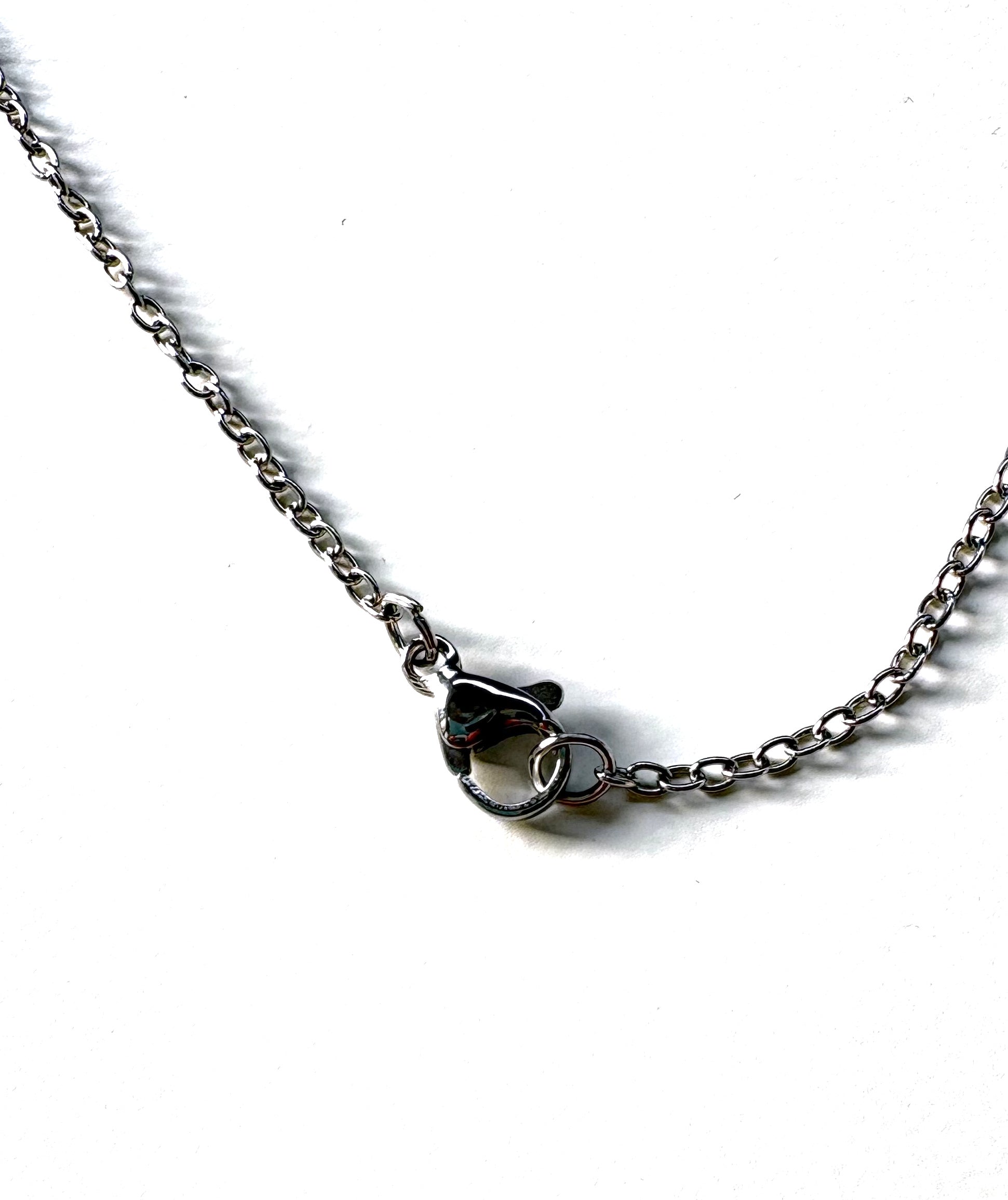 Collier maille ovale acier inox argenté 304 - 50 cm - maille 2x1,5x0,3 mm