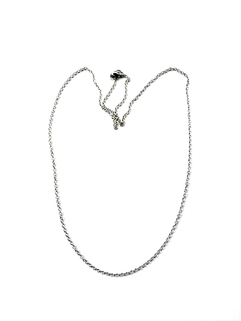 perlesetcreationbijoux - collier maille ovale en acier inoxydable 304 argenté de 60 cm