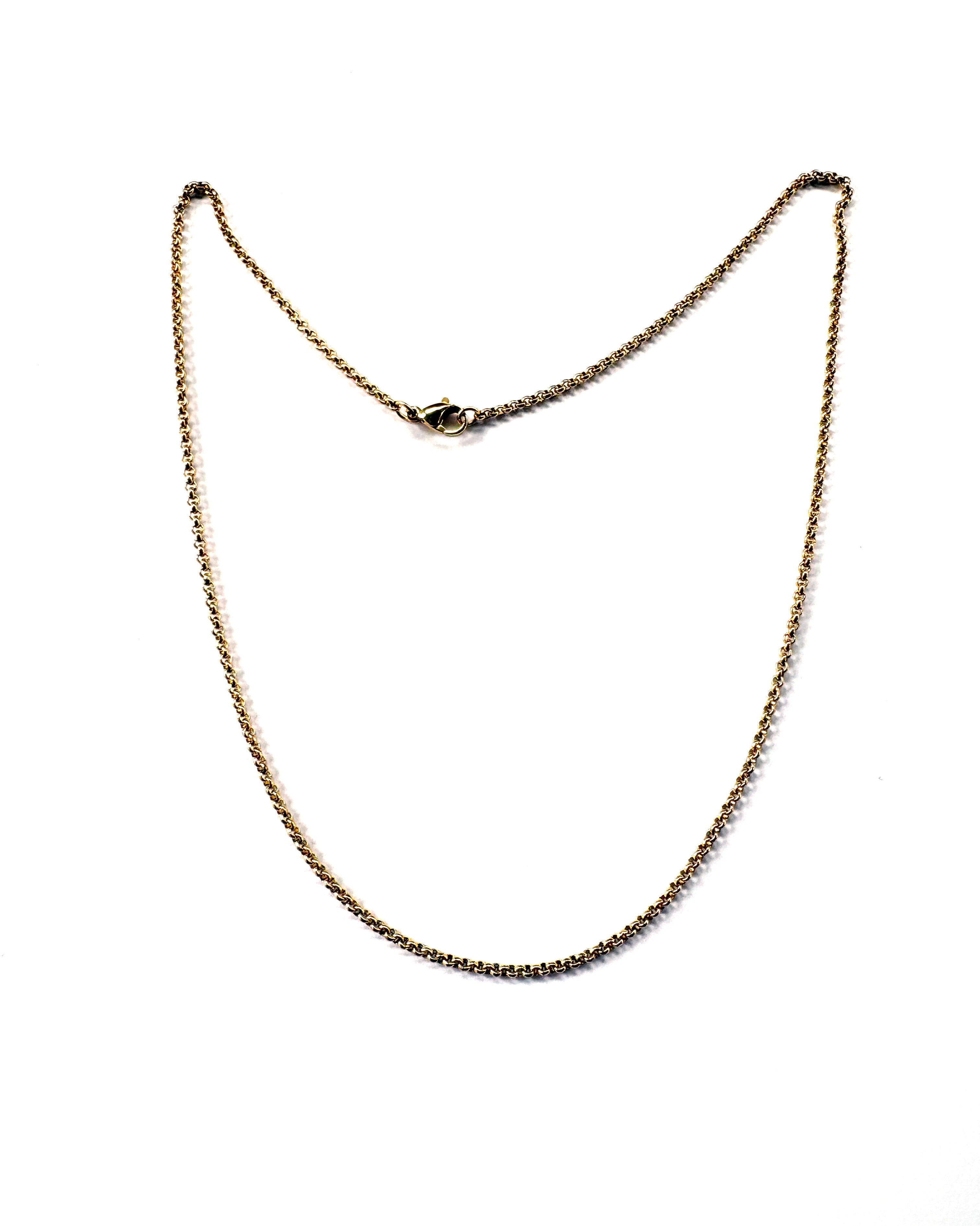 perlesetcreationbijoux - collier maille ronde en acier inoxydable doré de 45 cm