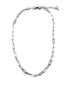 perlesetcreationbijoux - collier maille trombone en acier inoxydable argenté de 41 cm