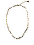 perlesetcreationbijoux - collier maille trombone en acier inoxydable doré de 41 cm