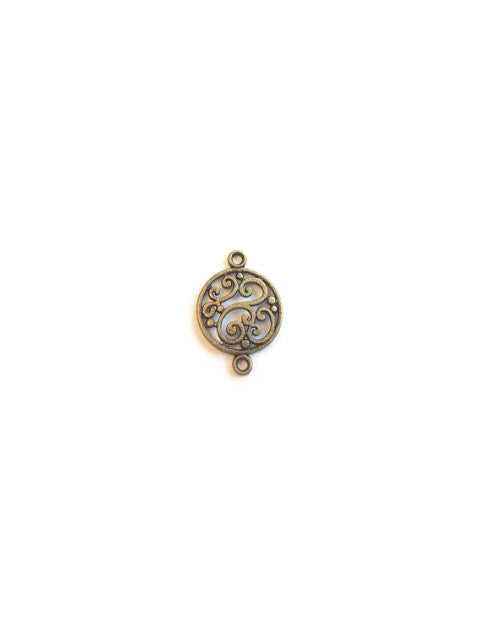 perlesetcreationbijoux-connecteur-intercalaire-rond-fleuri-bronze