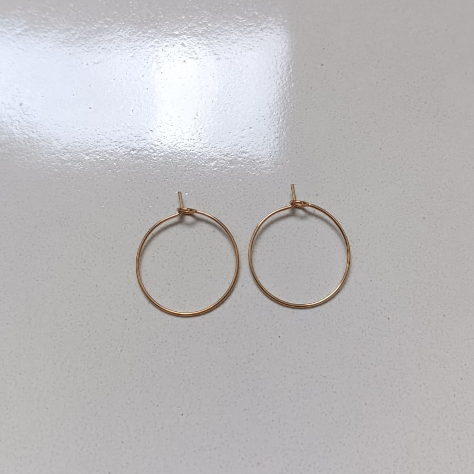 perlesetcreationbijoux - créoles fines à décorer en acier inoxydable 316L doré placage PVD or 18K de 20 mm