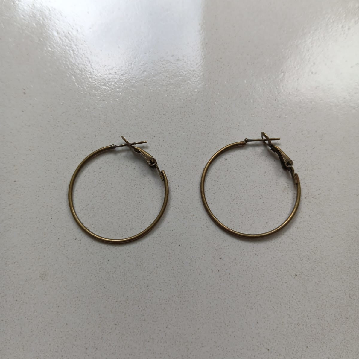 perlesetcreationbijoux - boucles d'oreilles créoles bronze de 30 mm