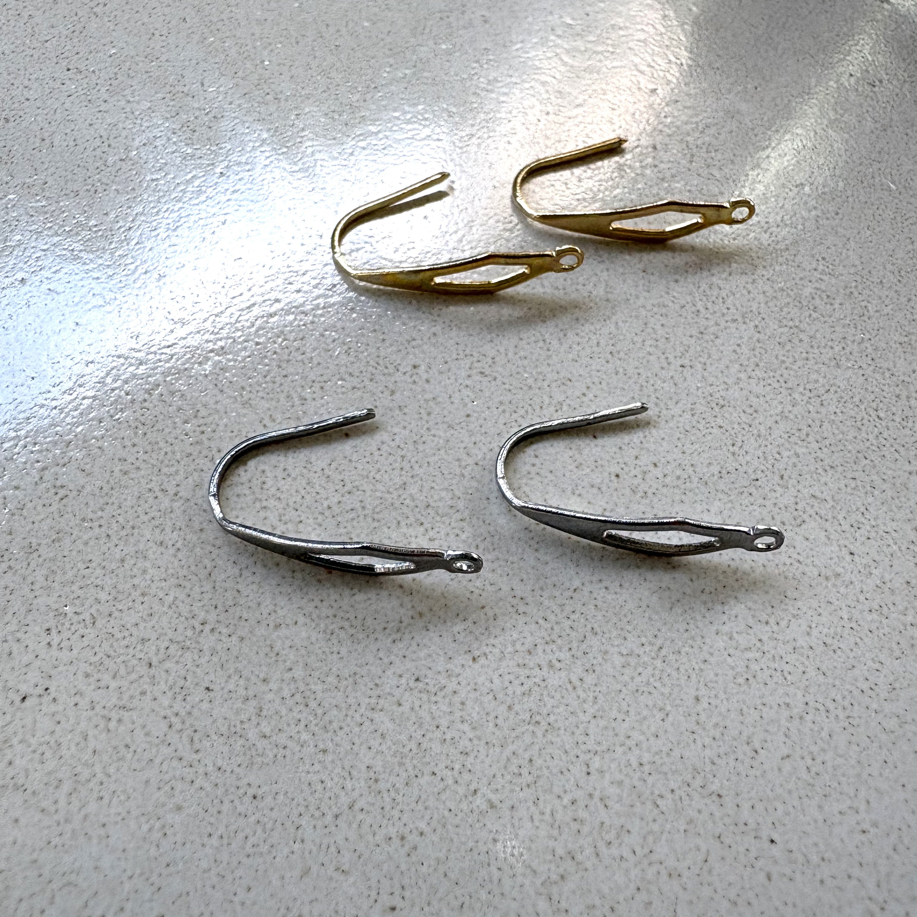 perlesetcreationbijoux - crochets d'oreilles design en acier inoxydable doré et argenté de 20 mm