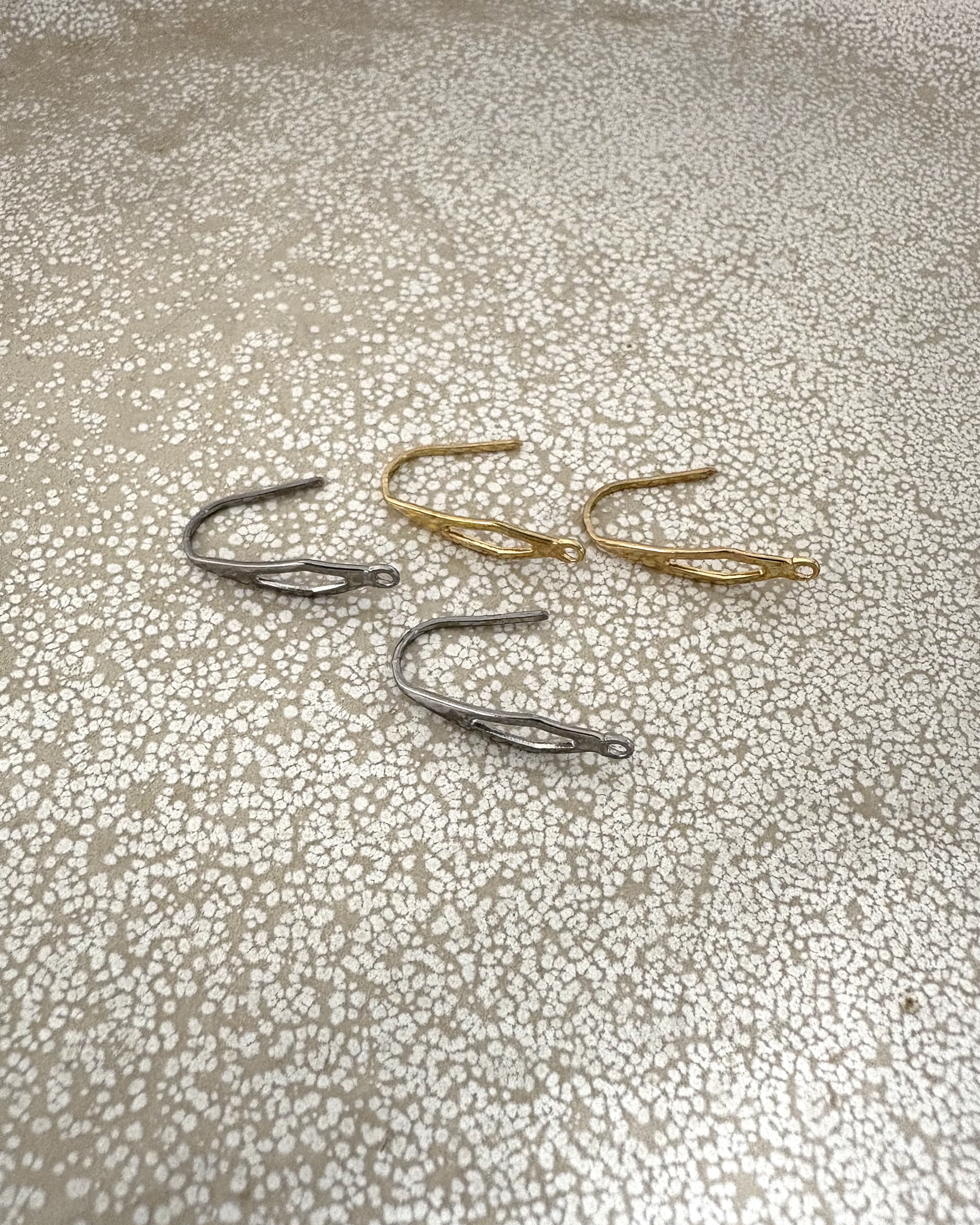 perlesetcreationbijoux - crochets d'oreilles design en acier inoxydable doré et argenté de 20 mm