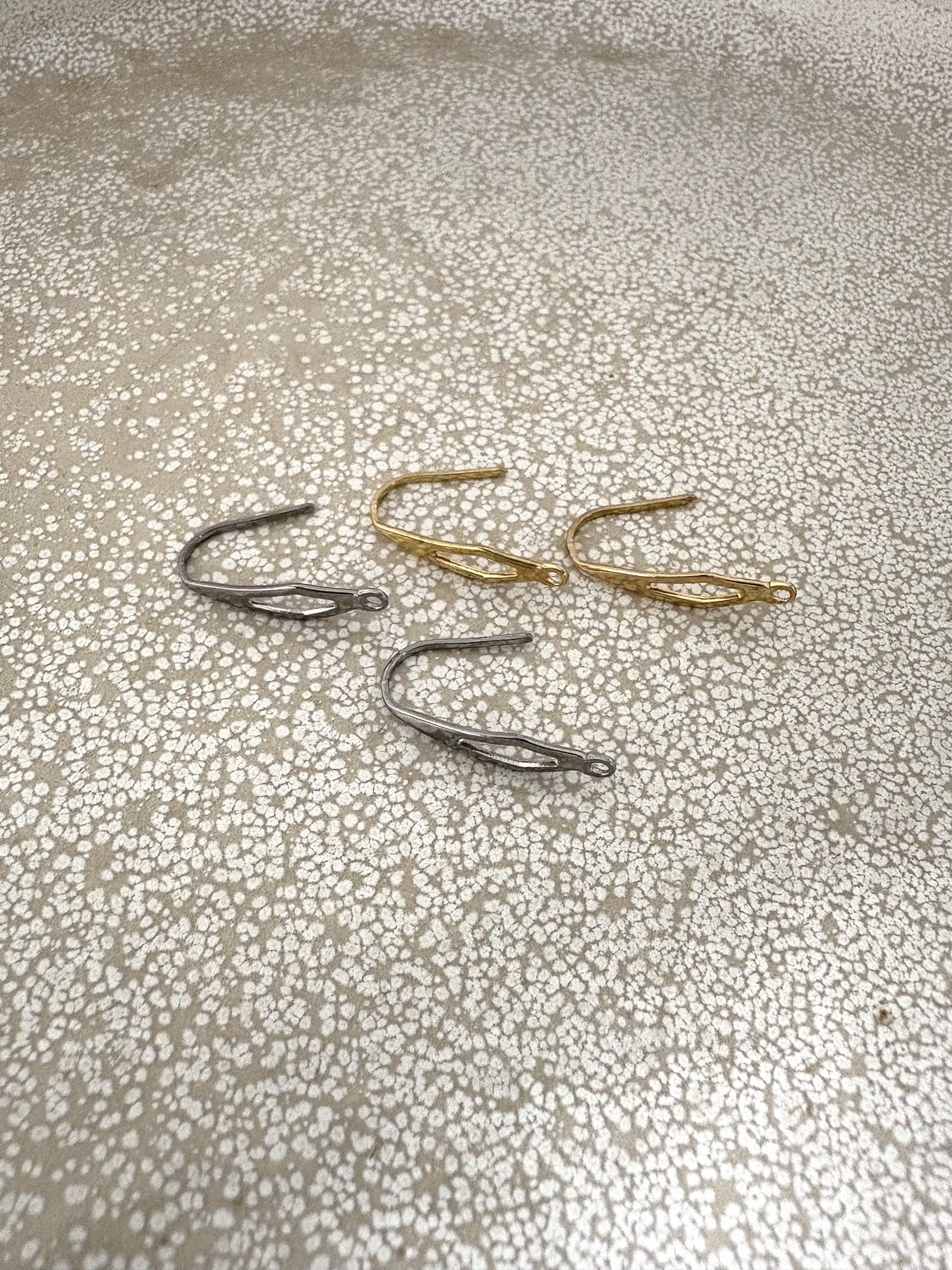 perlesetcreationbijoux - crochets d'oreilles design en acier inoxydable doré et argenté de 20 mm