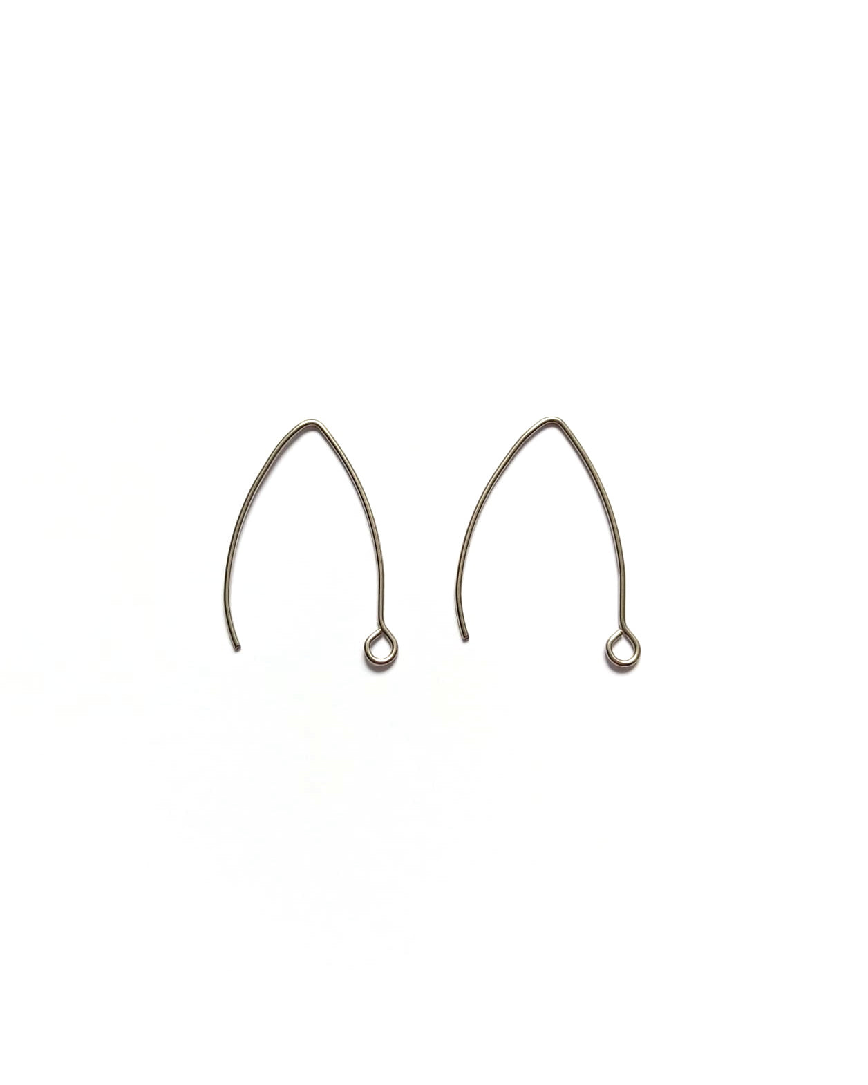 perlesetreationbijoux - crochets d'oreilles en acier inoxydable argenté de 30x18 mm