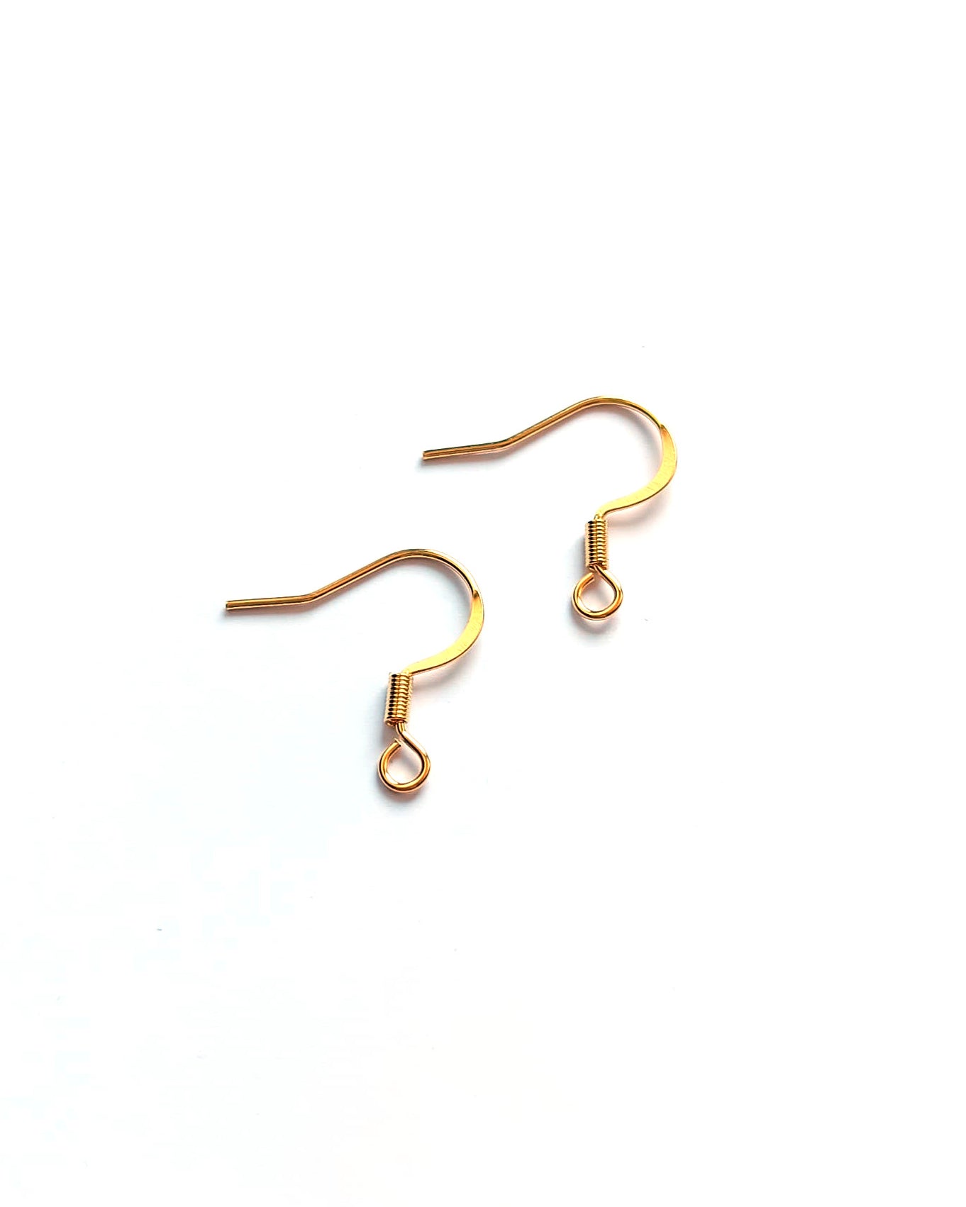 Crochets d'oreilles plats acier inox doré 304 - 18 mm x1 paire
