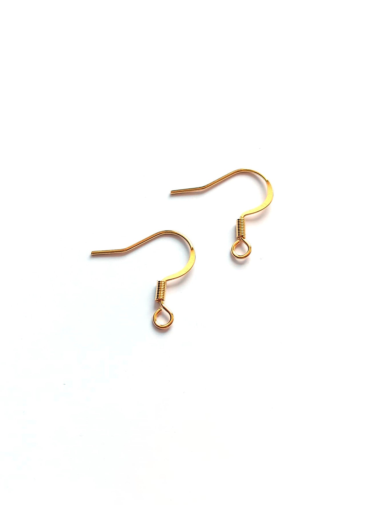 Crochets d'oreilles plats acier inox doré 304 - 18 mm x1 paire