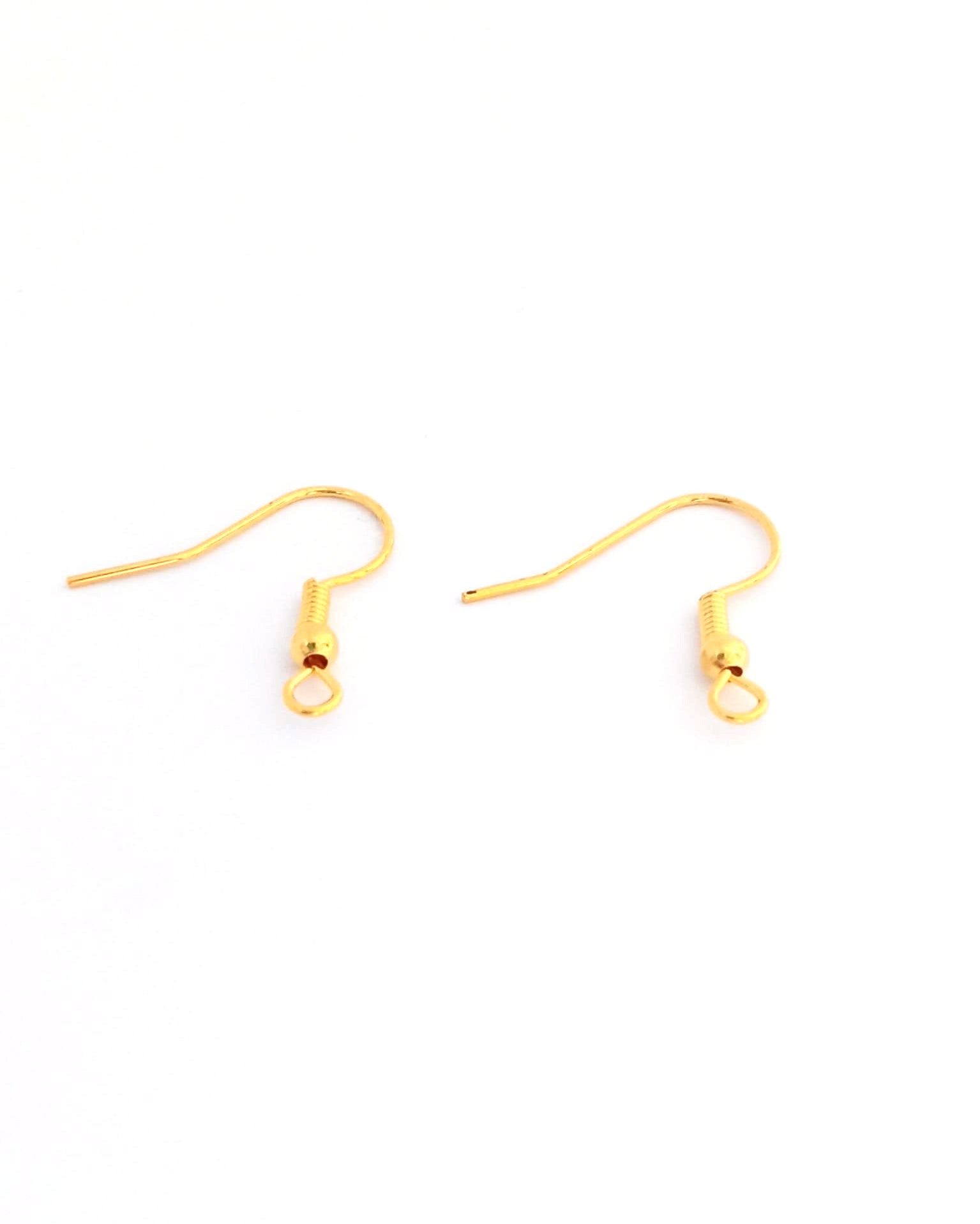 Crochets d'oreilles boules dorés 18mm - x10 paires