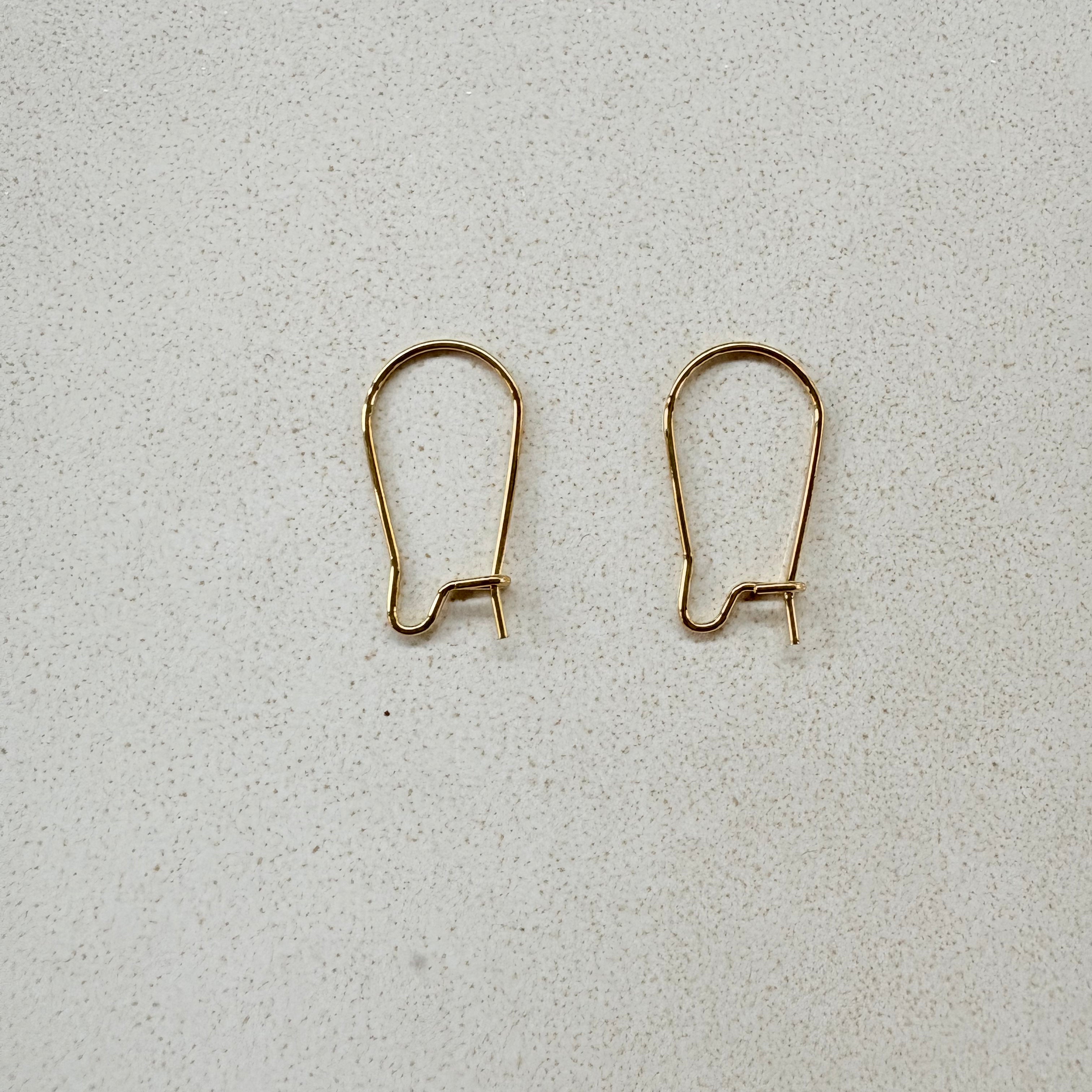 perlesetcreationbijoux - crochets dormeuses en acier inoxydable doré 316 de 20x12 mm