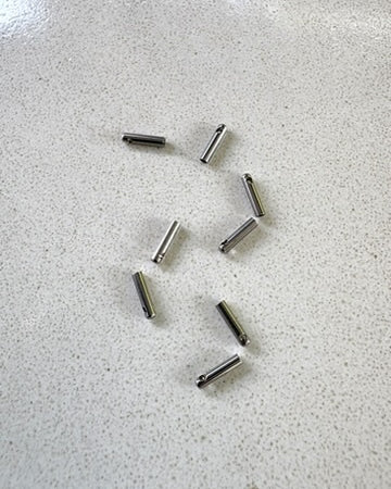 perlesetcreationbijoux - embouts pour cordon 1 mm en acier inoxydable argenté