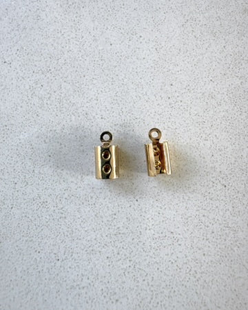 perlesetcreationbijoux - embout à serrer pour cordon 4 mm en acier inox 304 doré 18K