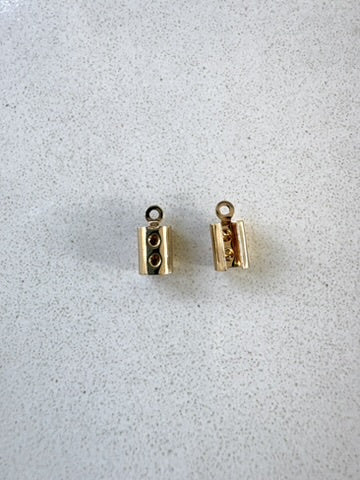 perlesetcreationbijoux - embout à serrer pour cordon 4 mm en acier inox 304 doré 18K