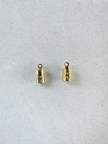 perlesetcreationbijoux - embout à serrer pour cordon 3 mm en acier inox 304 doré 18K