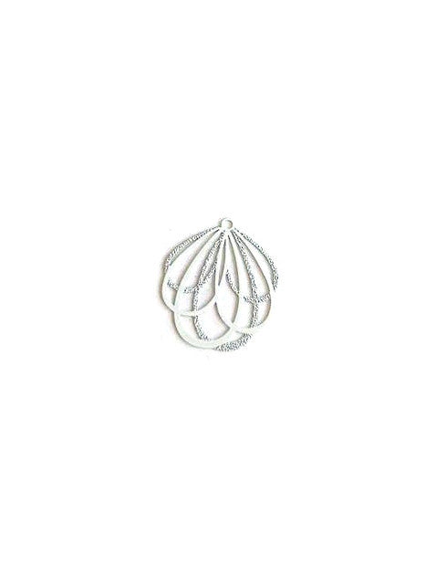 Estampe filigrane boucles en métal - 26x24 mm