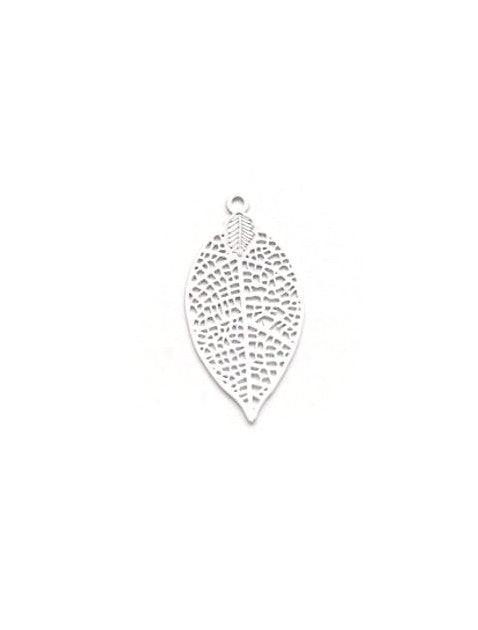 Estampe filigrane feuille - 28x15 mm