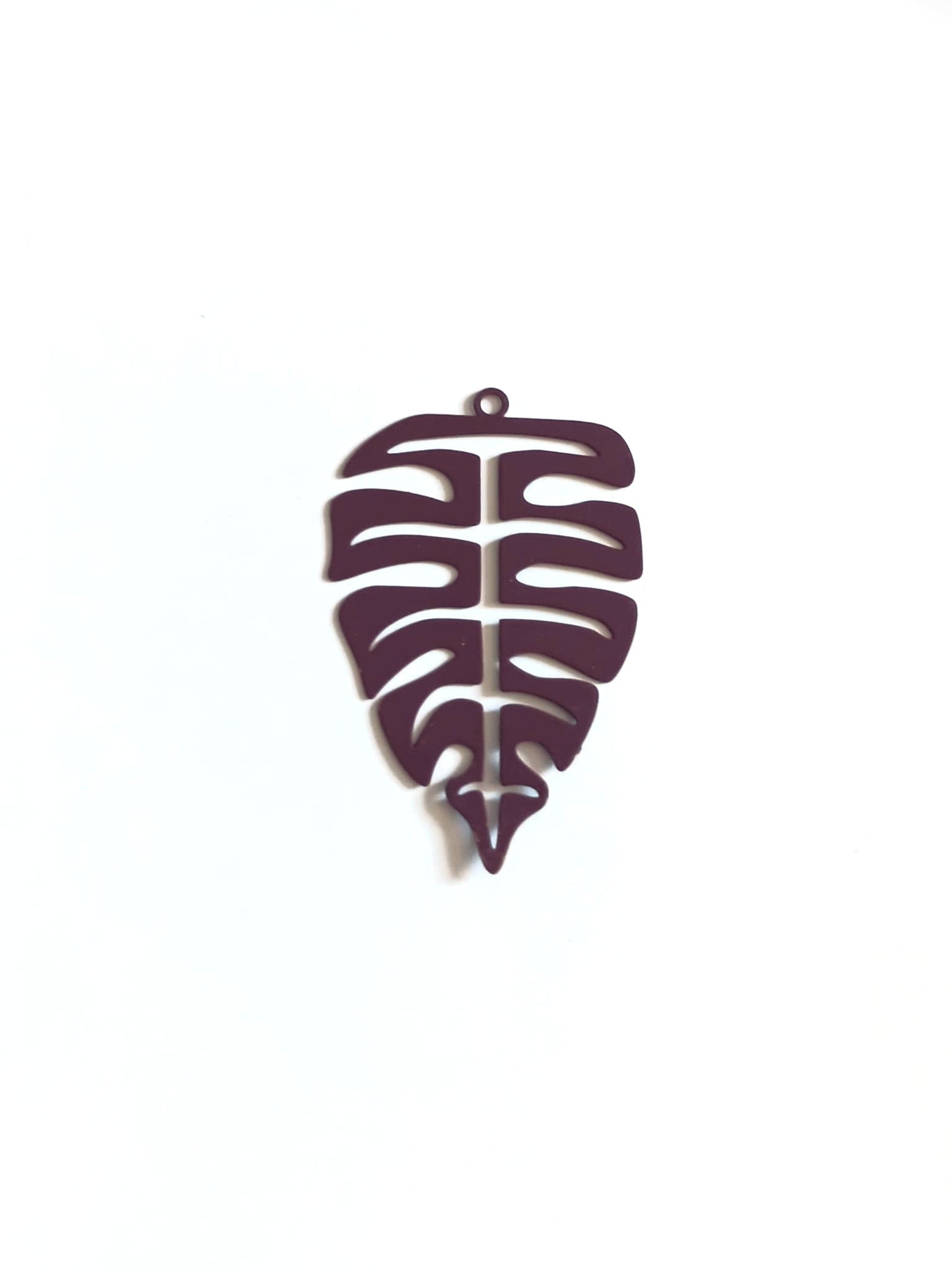 perlesetcreationbijoux-estampe-filigrane-feuille-tropicale-violet