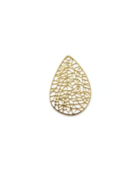 Estampe filigrane goutte - 24x17 mm