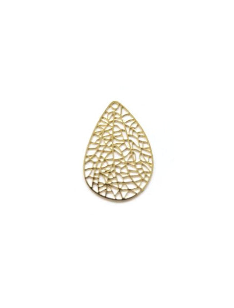 Estampe filigrane goutte - 24x17 mm
