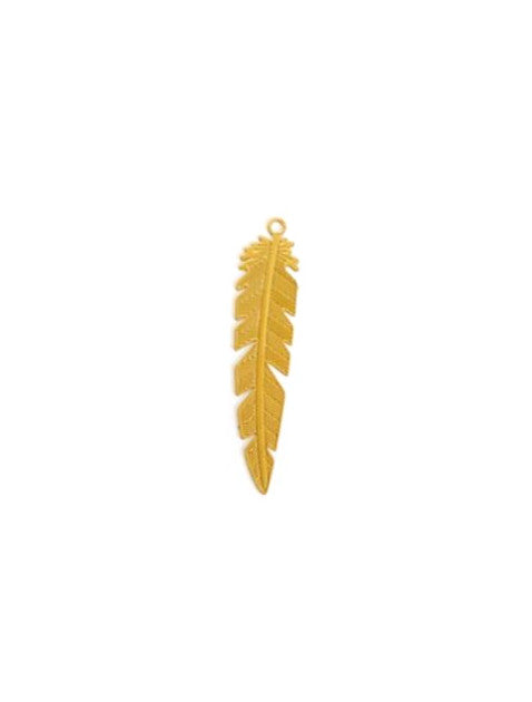 perlesetcreationbijoux-estampe-filigrane-plume-34x7mm-jaune-moutarde