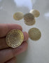 perlesetcreationbijoux - estampe filigrane ronde 24 mm dorée 