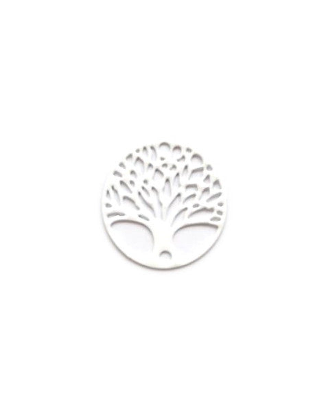 Estampe filigrane ronde intercalaire arbre de vie - 20 mm