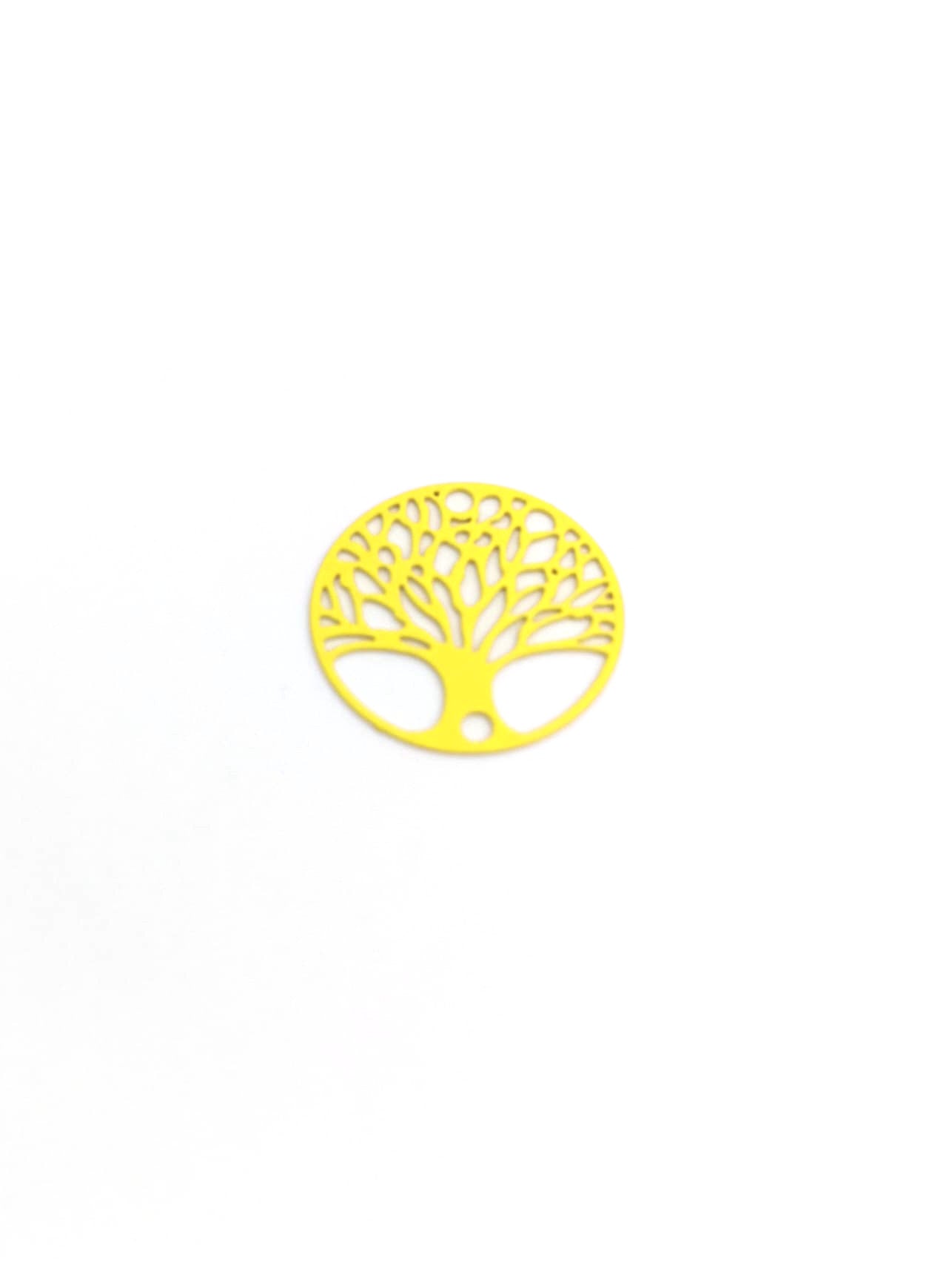Estampe filigrane ronde intercalaire arbre de vie - 20 mm