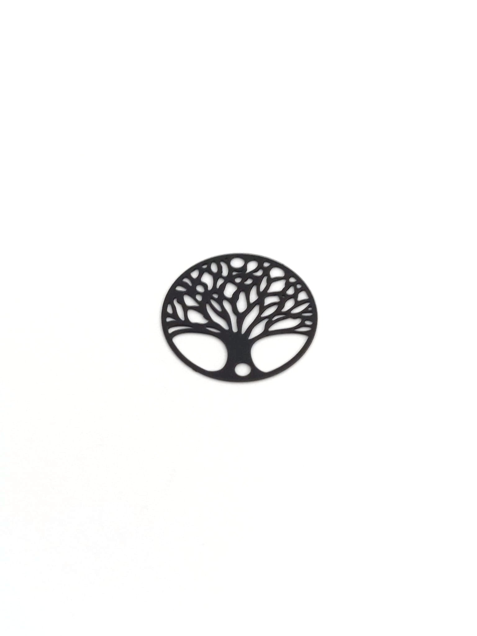 Estampe filigrane ronde intercalaire arbre de vie - 20 mm