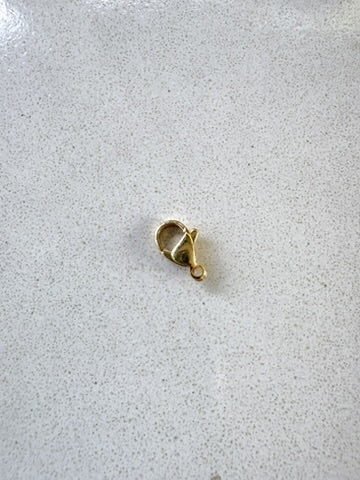 perlesetcreationbijoux - fermoir mousqueton en acier inoxydable chirurgical 316 doré plaqué or 24K de 12x7 mm