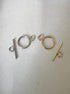 perlesetcreationbijoux - fermoirs T en acier inoxydable 304 argenté et doré de 20 mm