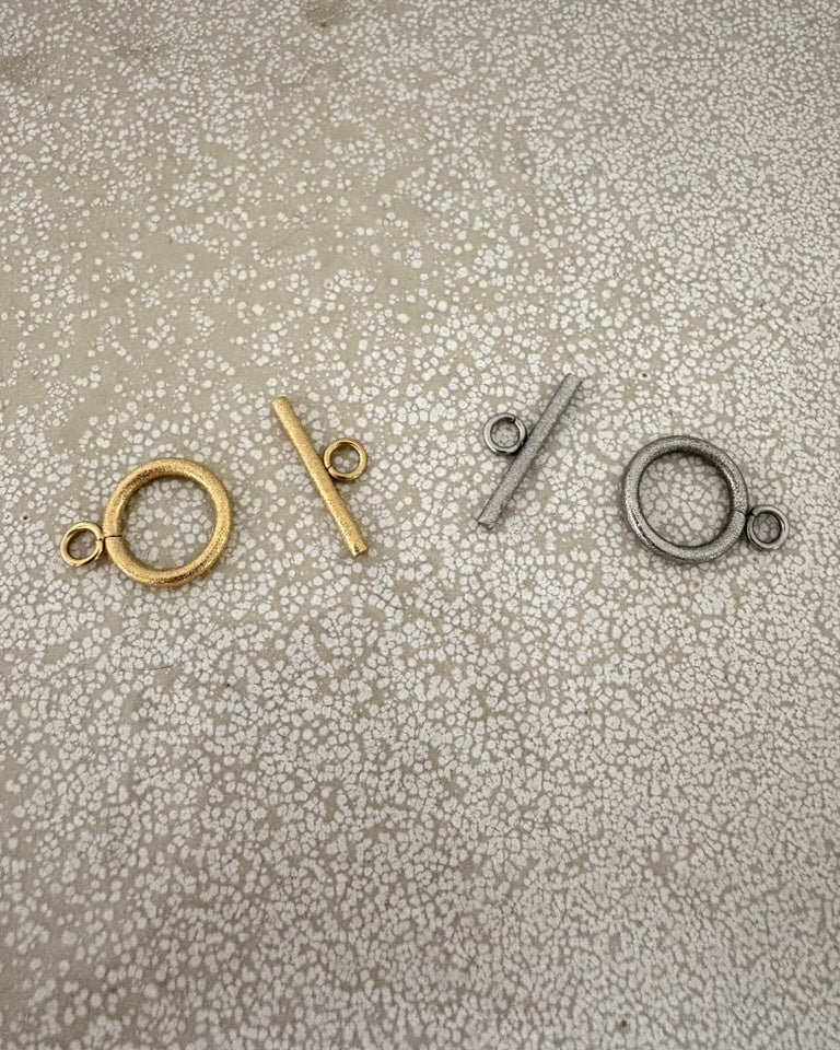 perlesetcreationbijoux - fermoirs T 14 mm en acier inoxydable pailleté doré et argenté