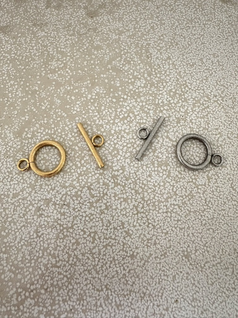 perlesetcreationbijoux - fermoirs T 14 mm en acier inoxydable pailleté doré et argenté