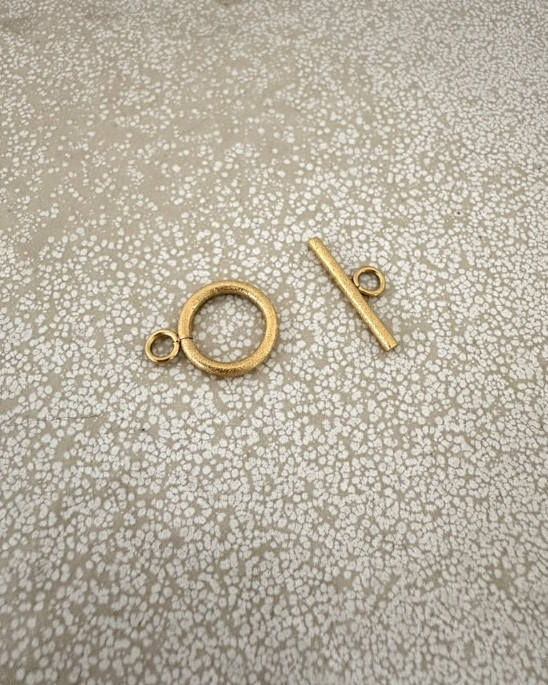 perlesetcreationbijoux - fermoir T 14 mm en acier inoxydable pailleté doré