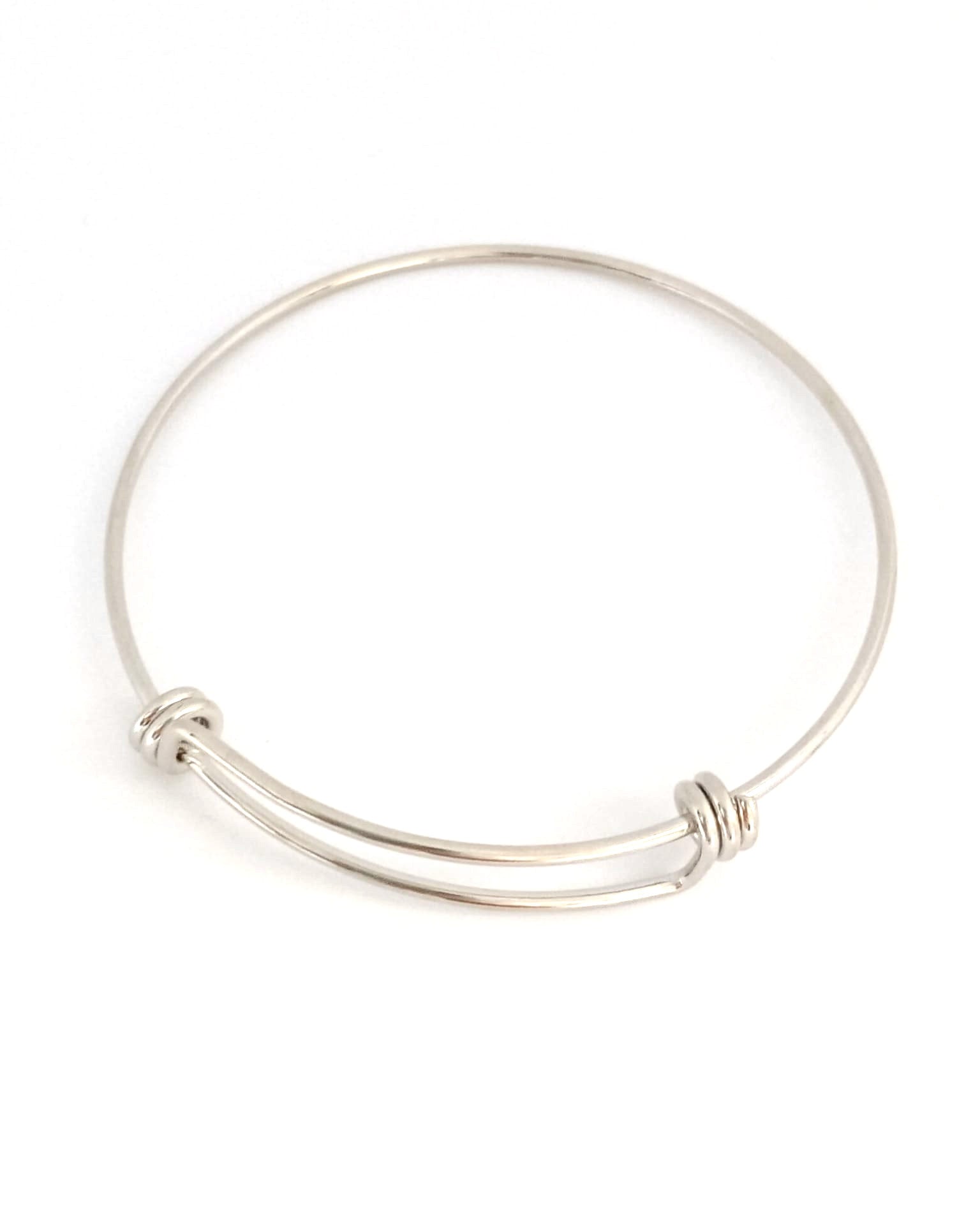 Bracelet jonc acier inox argenté - 65mm