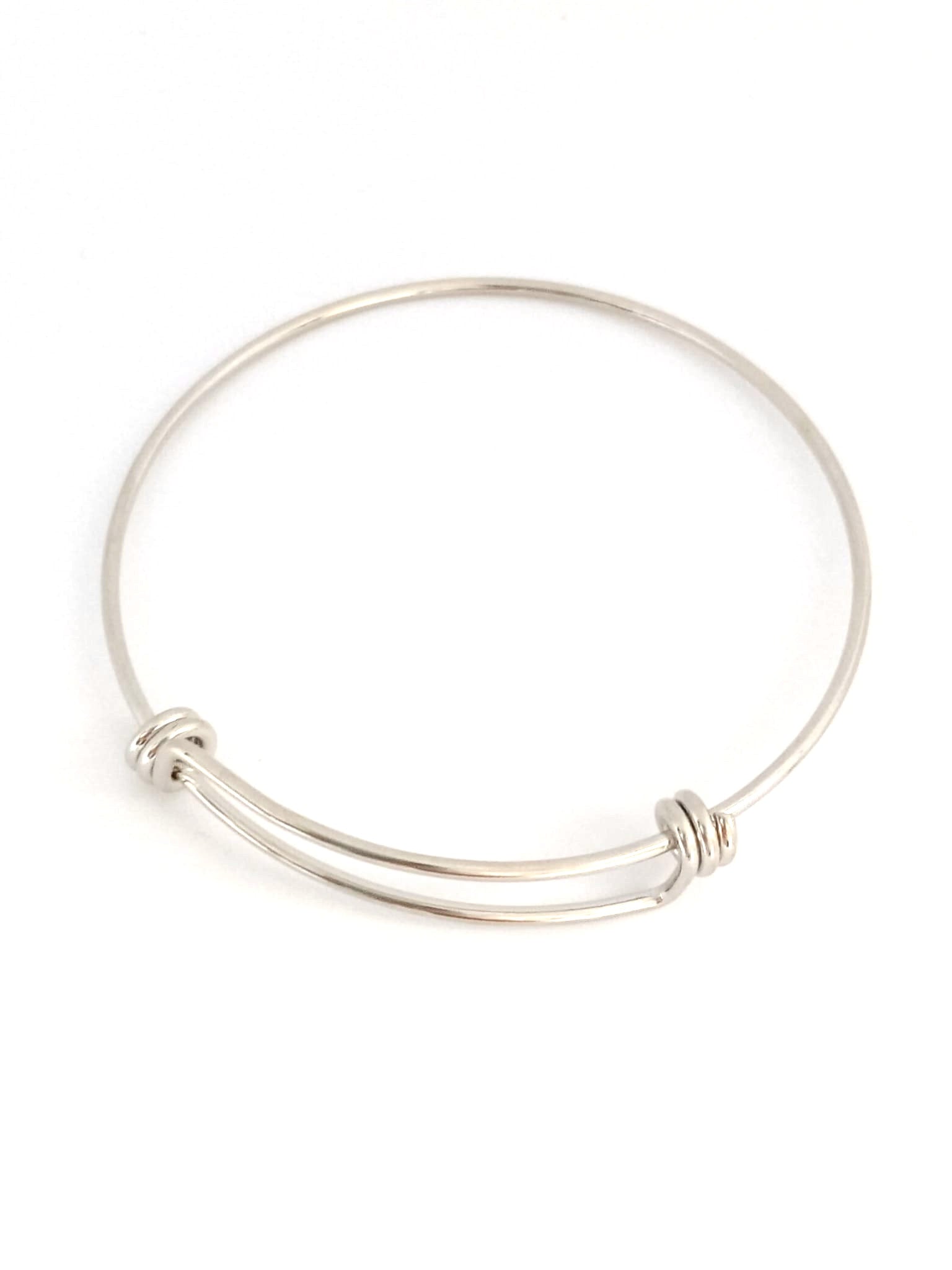Bracelet jonc acier inox argenté - 65mm