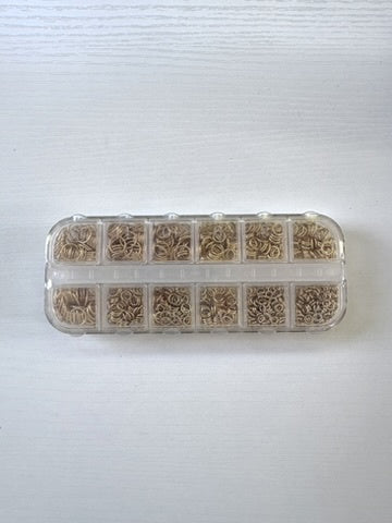 perlesetcreationbijoux - boîte d'anneaux de jonction en acier inoxydable 304 doré plaqué or 18K, 800 anneaux de 4 à 8 mm