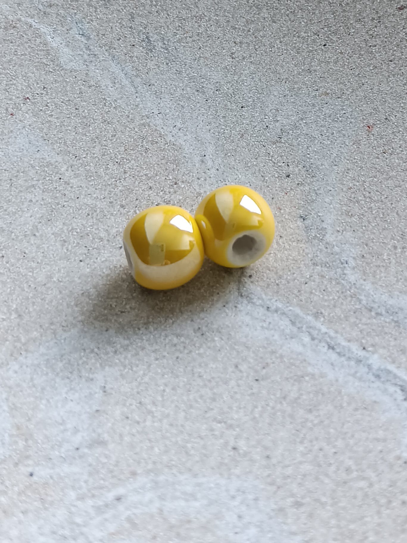 Perles rondes en céramique - 10 mm x2