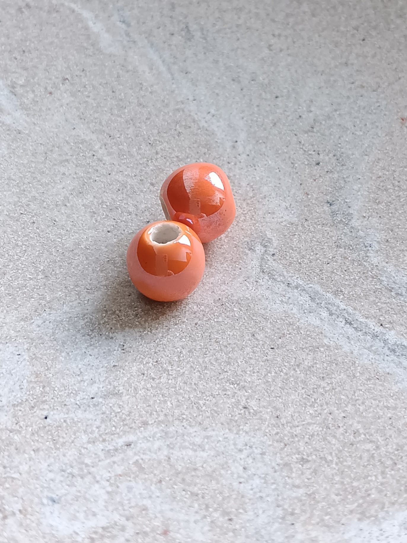 Perles rondes en céramique - 10 mm x2