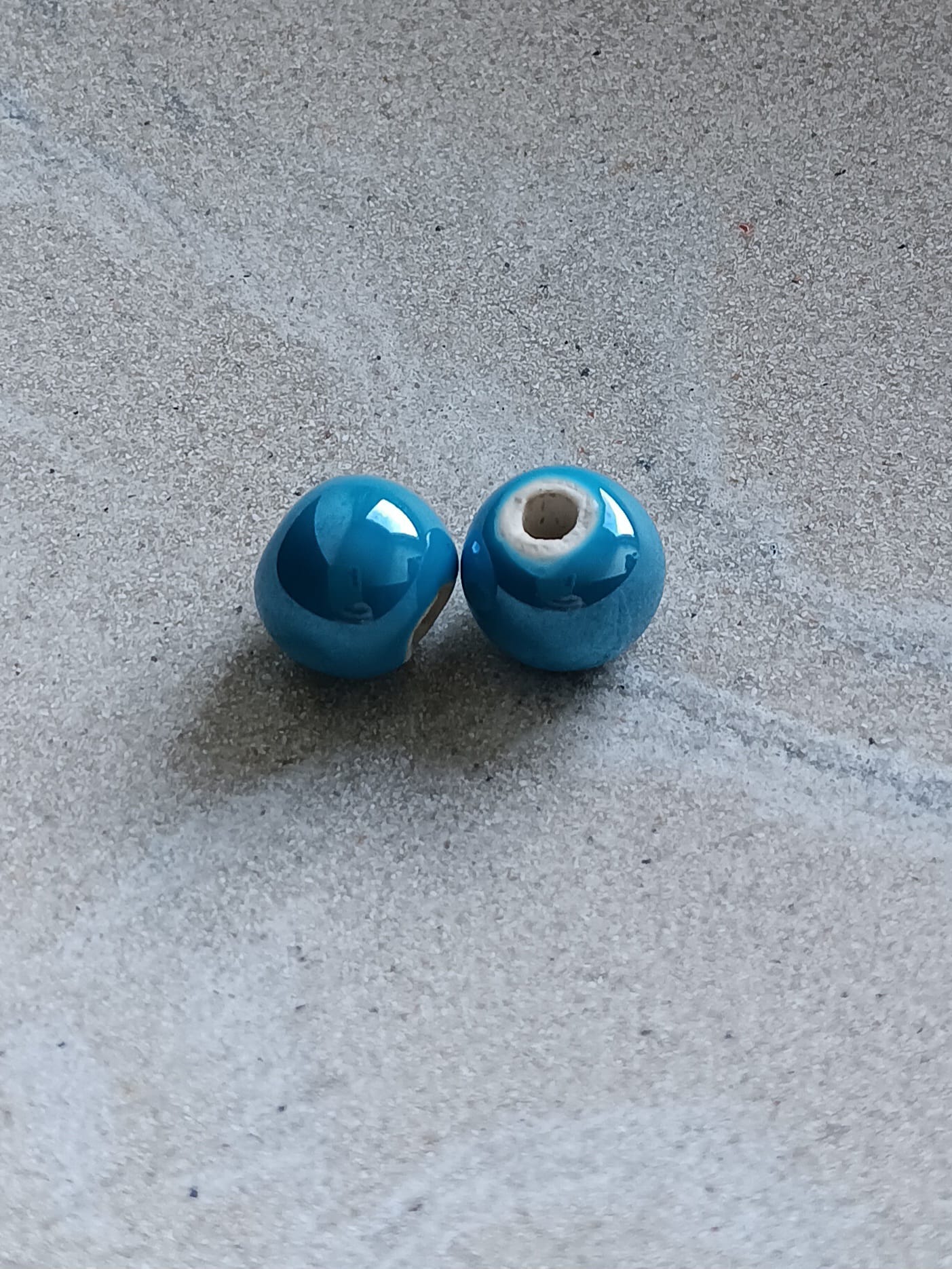 Perles rondes en céramique - 10 mm x2
