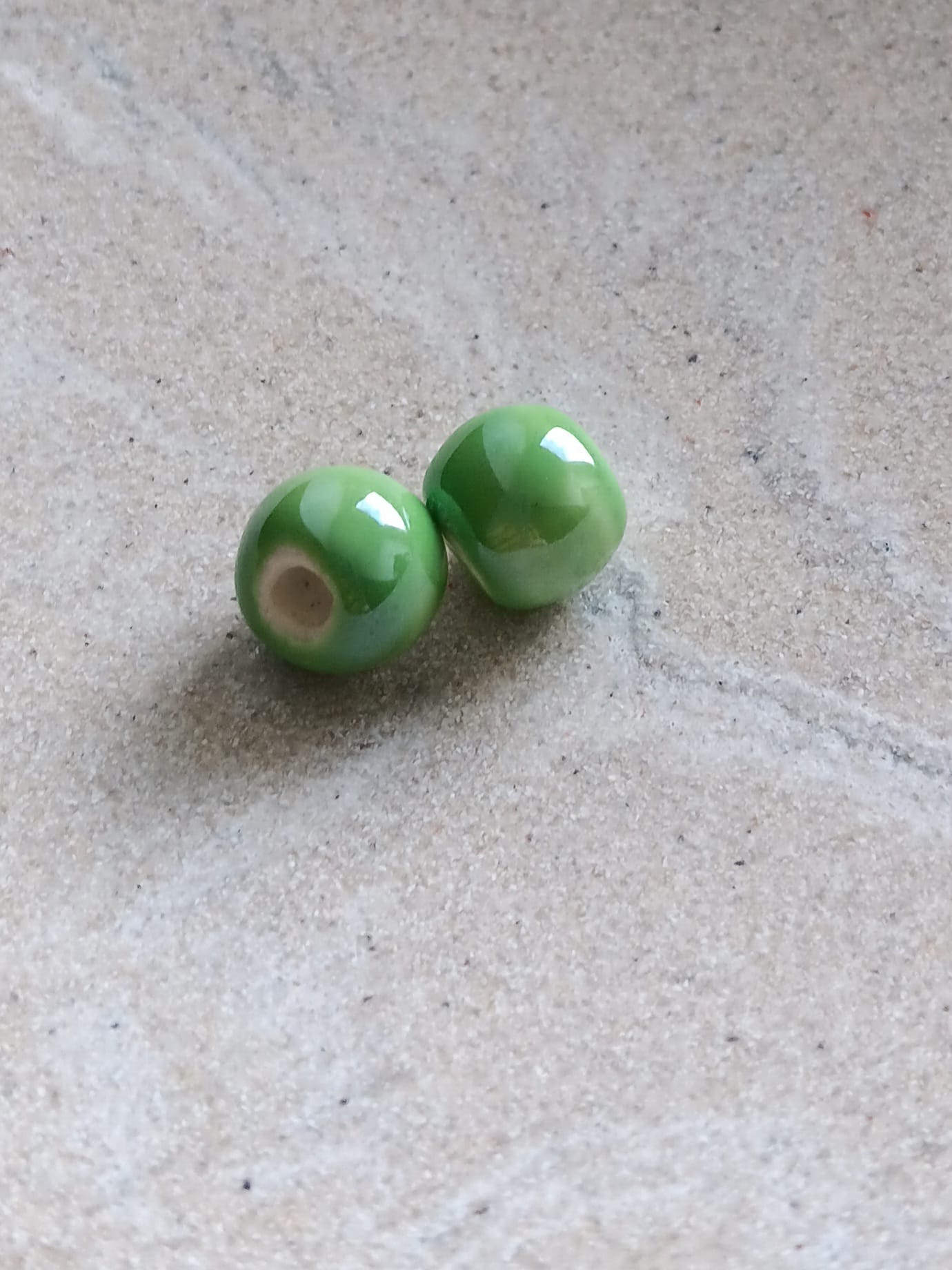 Perles rondes en céramique - 10 mm x2