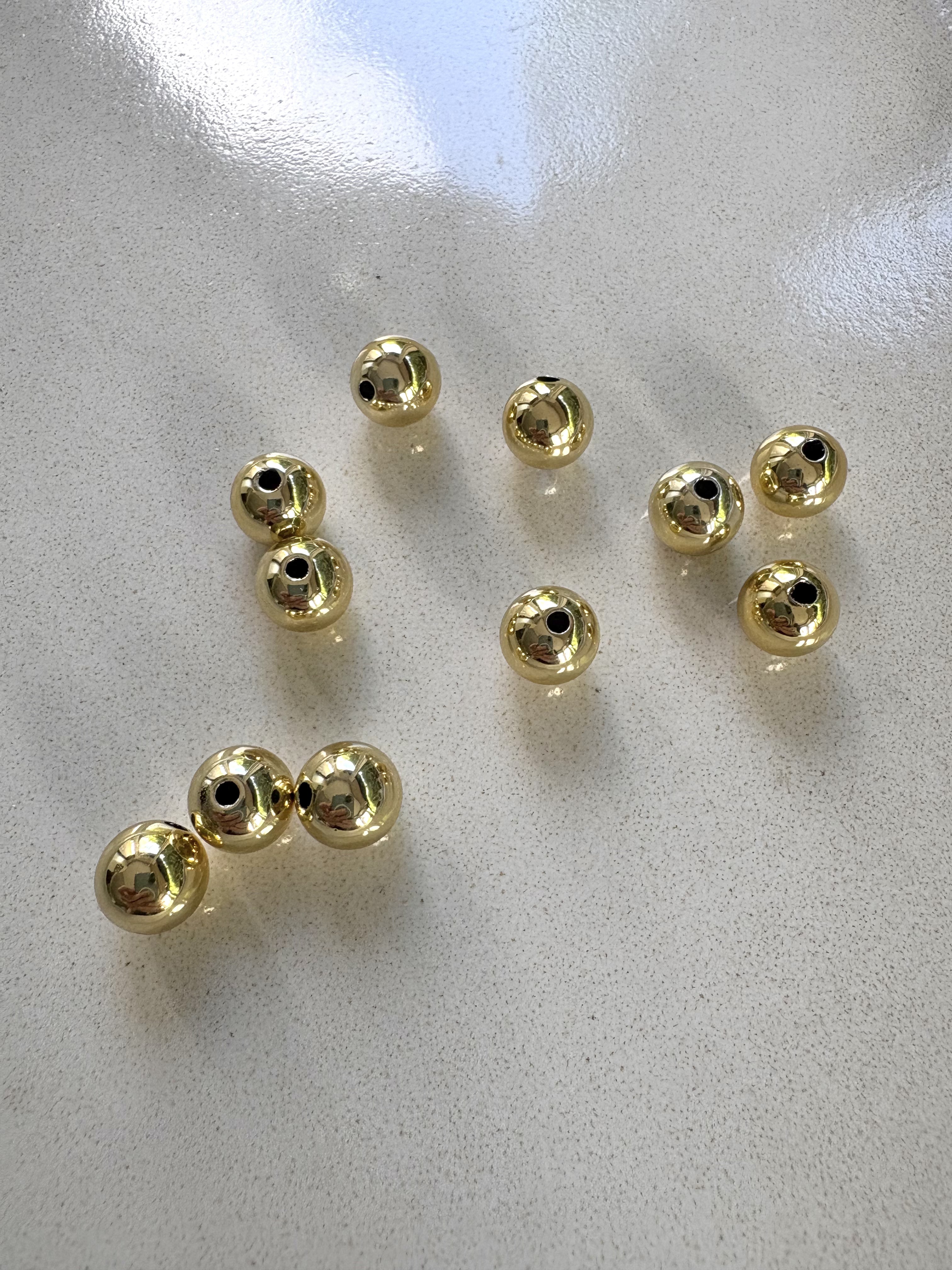 perlesetcreationbijoux - perles acrylique doré 10 mm