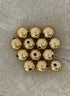 perlesetcreationbijoux - perles rondes dorées en acrylique de 12 mm
