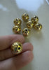 perlesetcreationbijoux - perles rondes dorées en acrylique de 16 mm