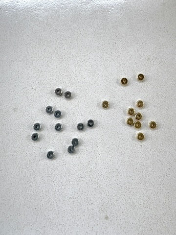 perlesetcreationbijoux - perles rondelles en acier inoxydable 304 argenté et doré de 4x1,2 mm