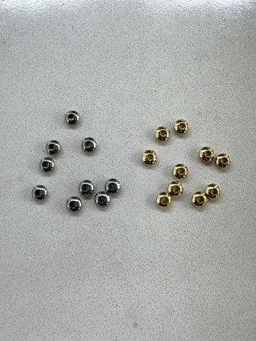 perlesetcreationbijoux - perles rondelles en acier inoxydable 304 argenté et doré de 6x3 mm